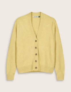 Merino Wool Blend V-Neck Cardigan