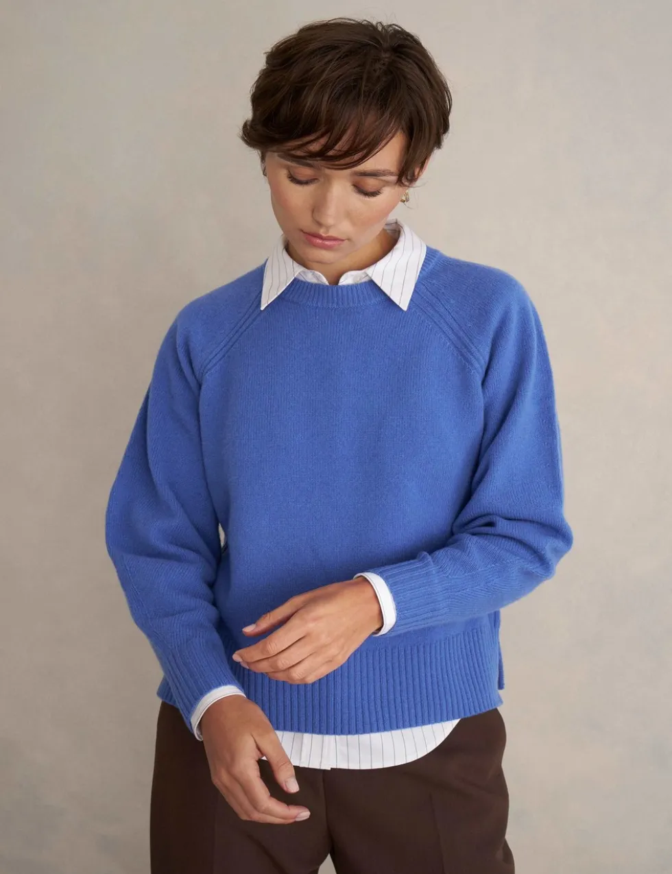 Merino Wool Rich Crew Neck Jumper