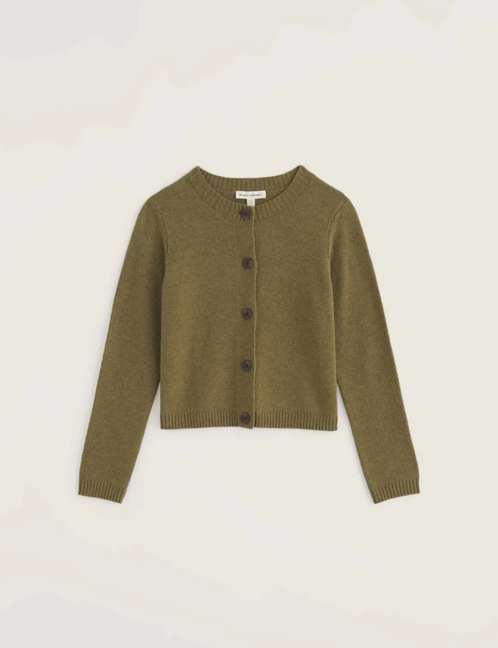 Merino Wool Rich Crew Neck Cardigan