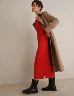 Merino Wool Rich Knitted Midi Jumper Dress