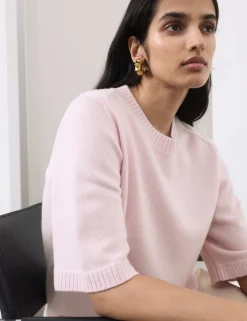 Merino Wool Rich Knitted Top with Cashmere
