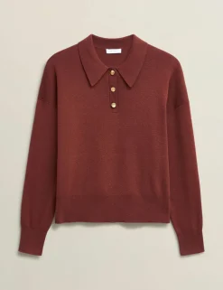 Merino Wool Rich Polo Neck Jumper