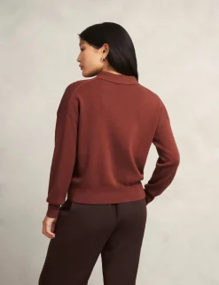Merino Wool Rich Polo Neck Jumper