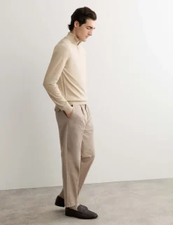 Merino Wool with Silk Half Zip Jumper