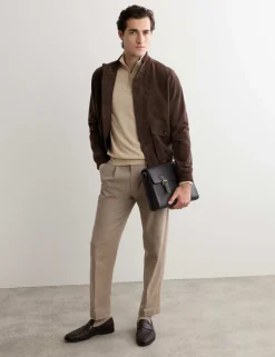 Merino Wool with Silk Half Zip Jumper