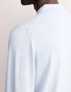 Merino Wool with Silk Knitted Polo Shirt