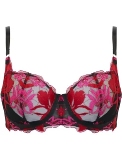 Mesh Embroidered Wired Full Cup Bra
