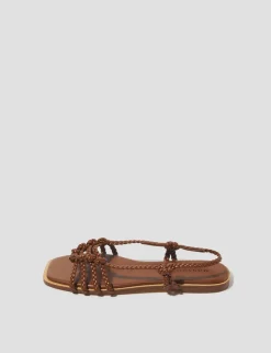 Metallic Ankle Strap Sandals
