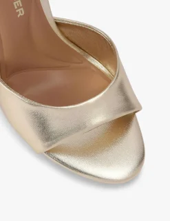 Metallic Ankle Strap Stiletto Heels