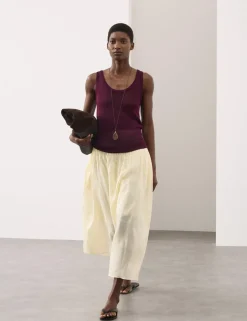 Metallic Knitted Vest Top