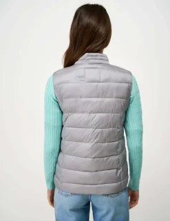 Metallic Padded Quilted Gilet