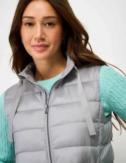 Metallic Padded Quilted Gilet