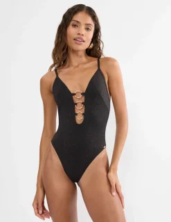 Metallic Ring Detail Swimsuit