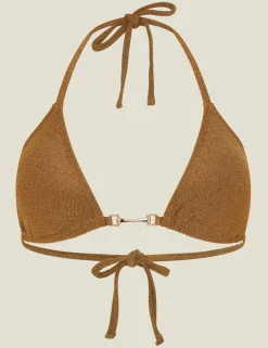 Metallic Wired Triangle Bikini Top
