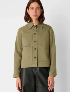 Mia Cotton Blend Utility Jacket