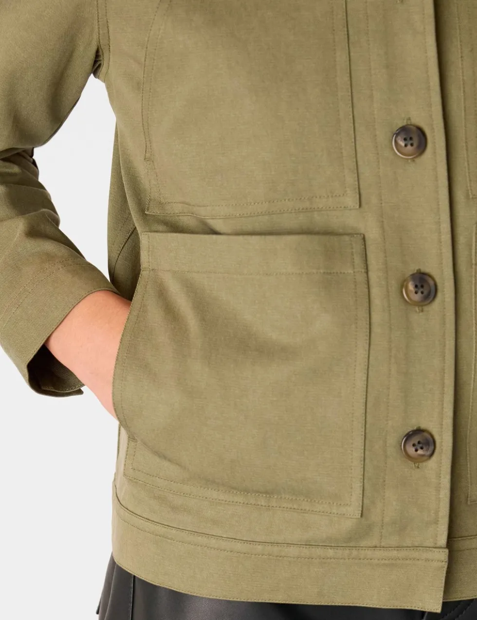 Mia Cotton Blend Utility Jacket