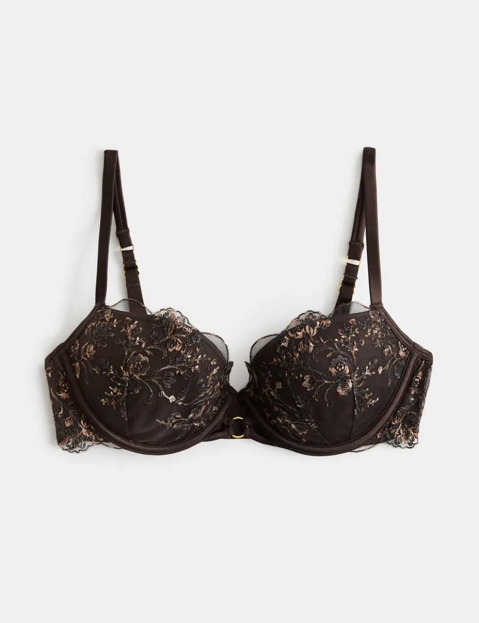 Mia Leopard Wired Push Up Balcony Bra