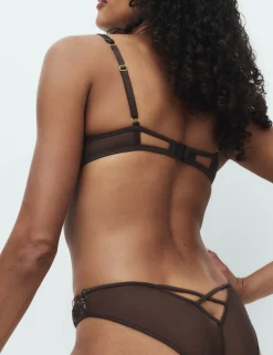 Mia Leopard Wired Push Up Balcony Bra