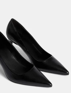 Mid Heel Pointed Court Shoes