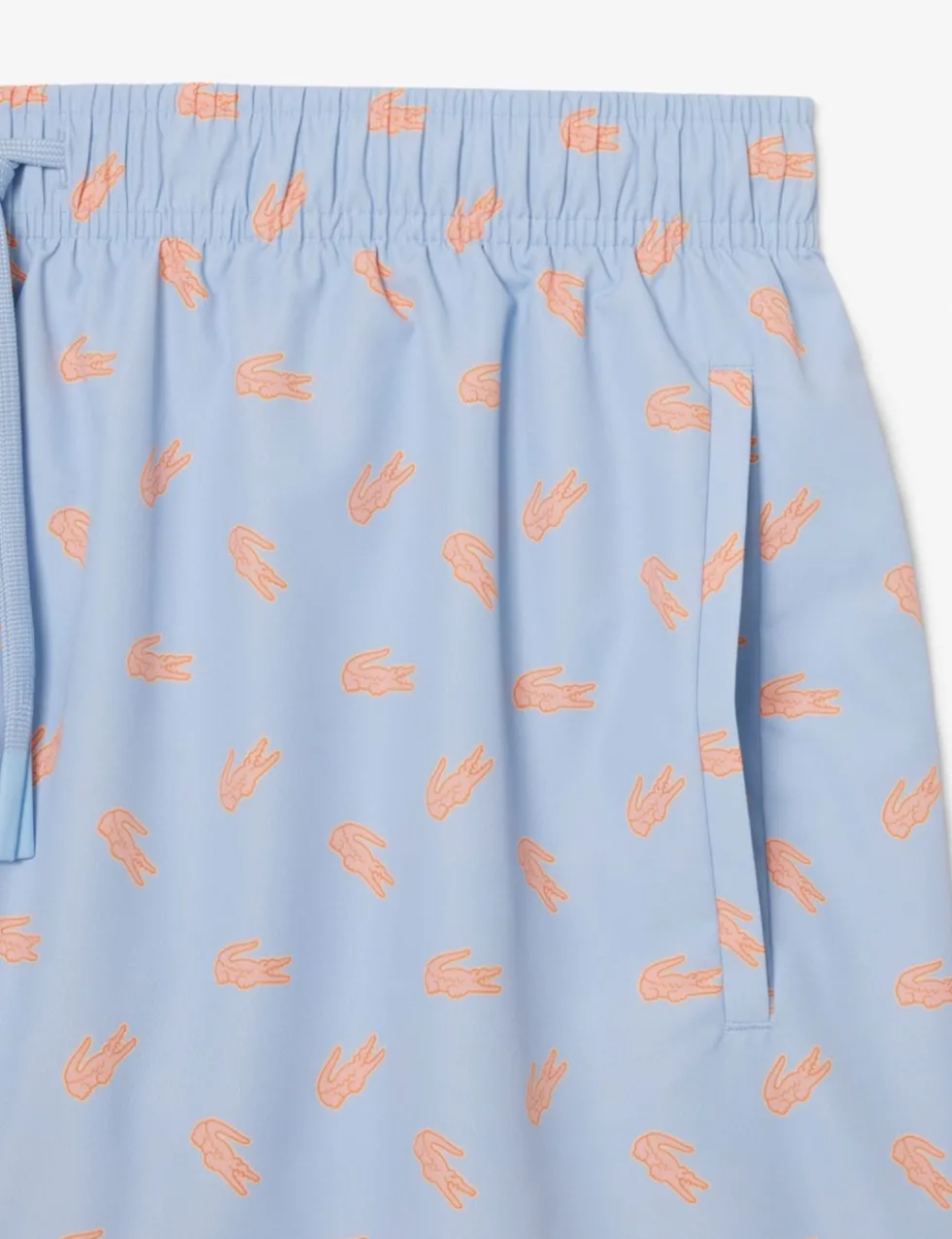 Mid Length Crocodile Print Swim Trunks