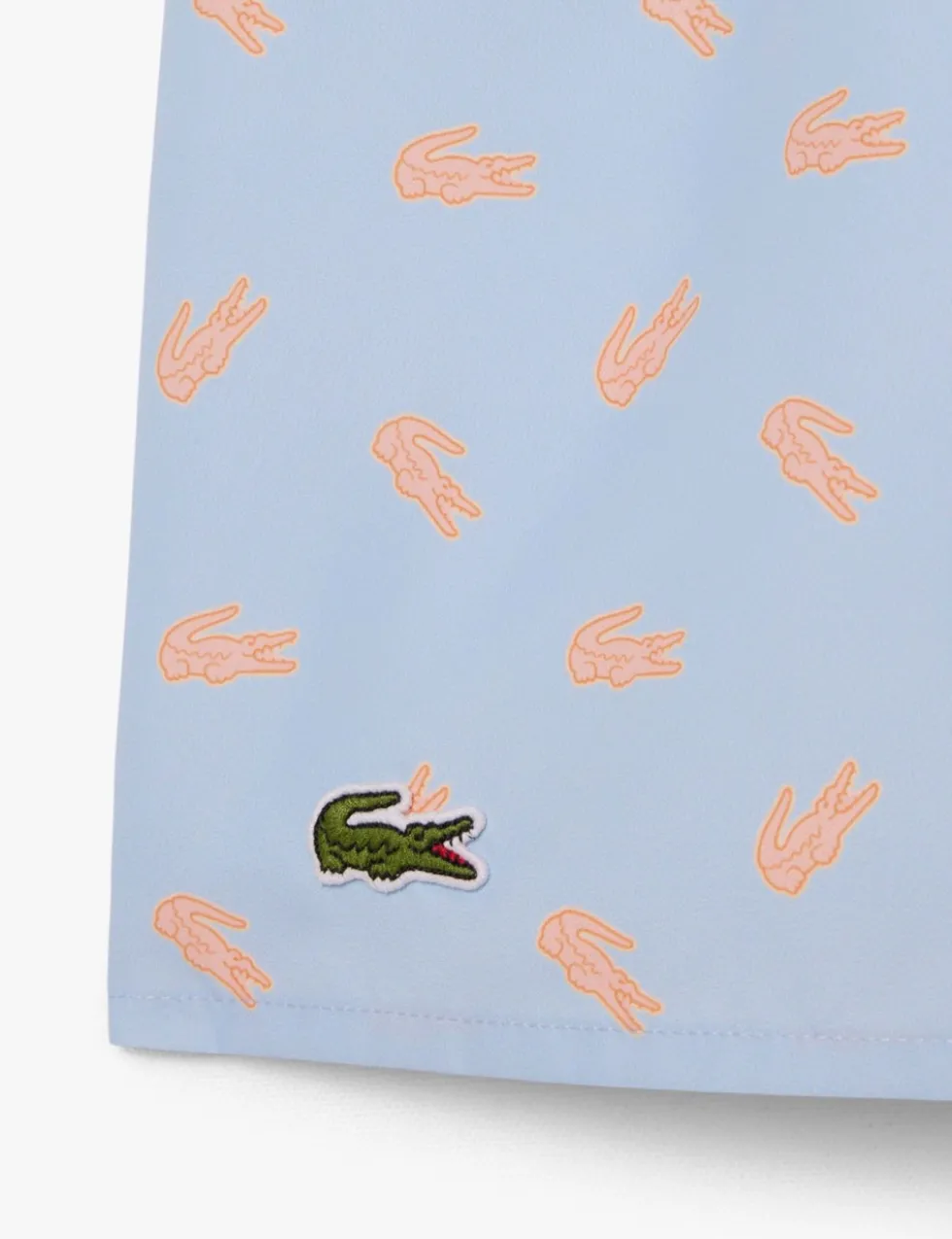 Mid Length Crocodile Print Swim Trunks