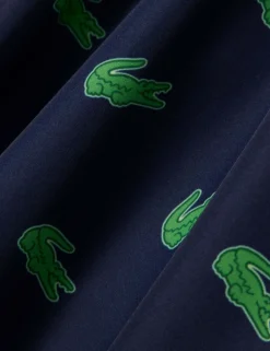 Mid Length Crocodile Print Swim Trunks