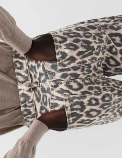 Mid Rise Animal Barrel Jeans