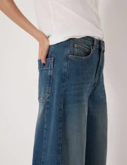 Mid Rise Barrel Ankle Grazer Jeans