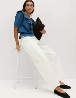 Mid Rise Barrel Jeans