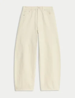 Mid Rise Barrel Jeans
