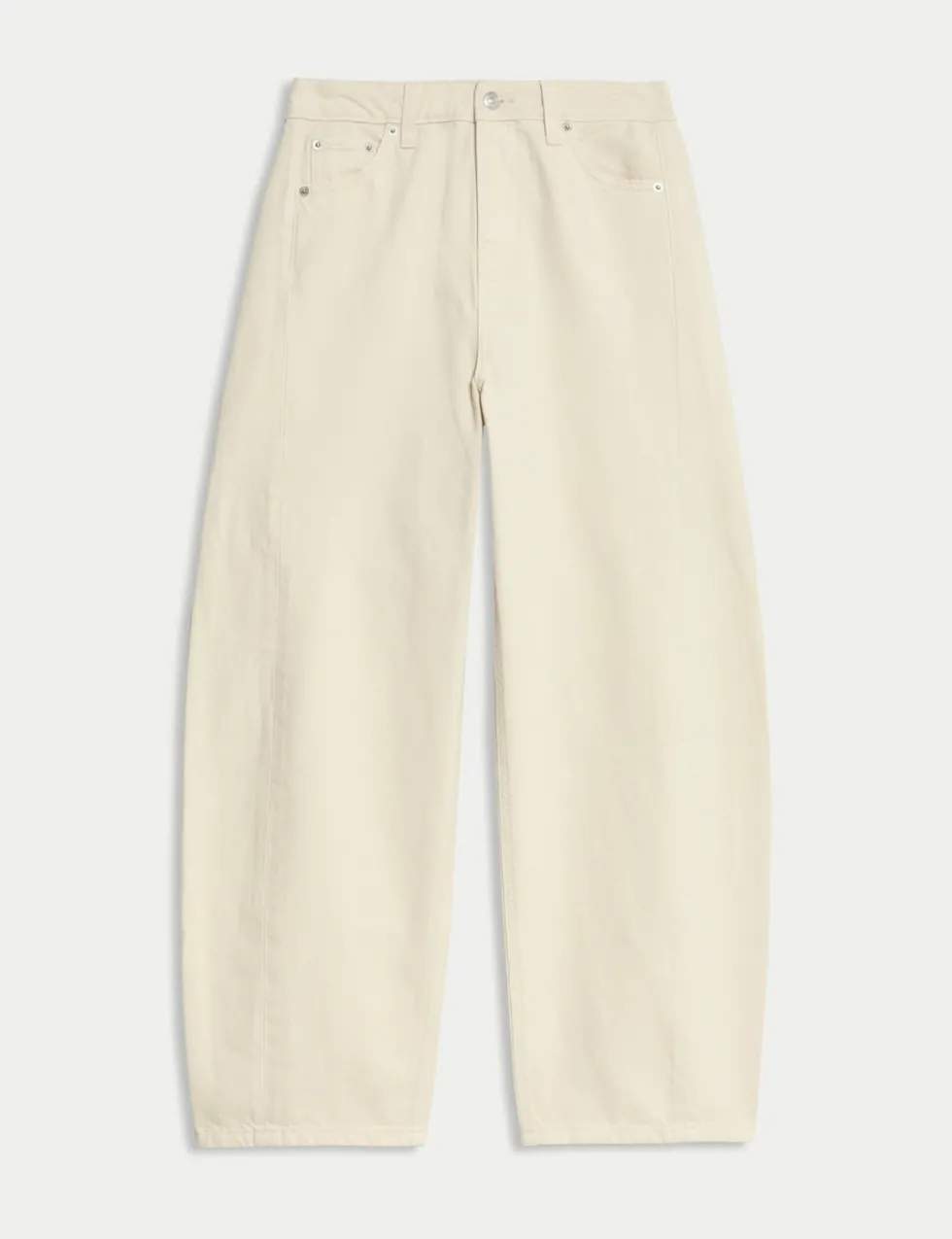 Mid Rise Barrel Jeans