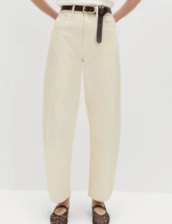 Mid Rise Barrel Jeans