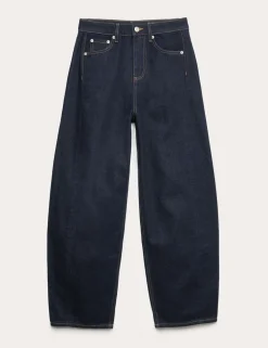 Mid Rise Barrel Jeans