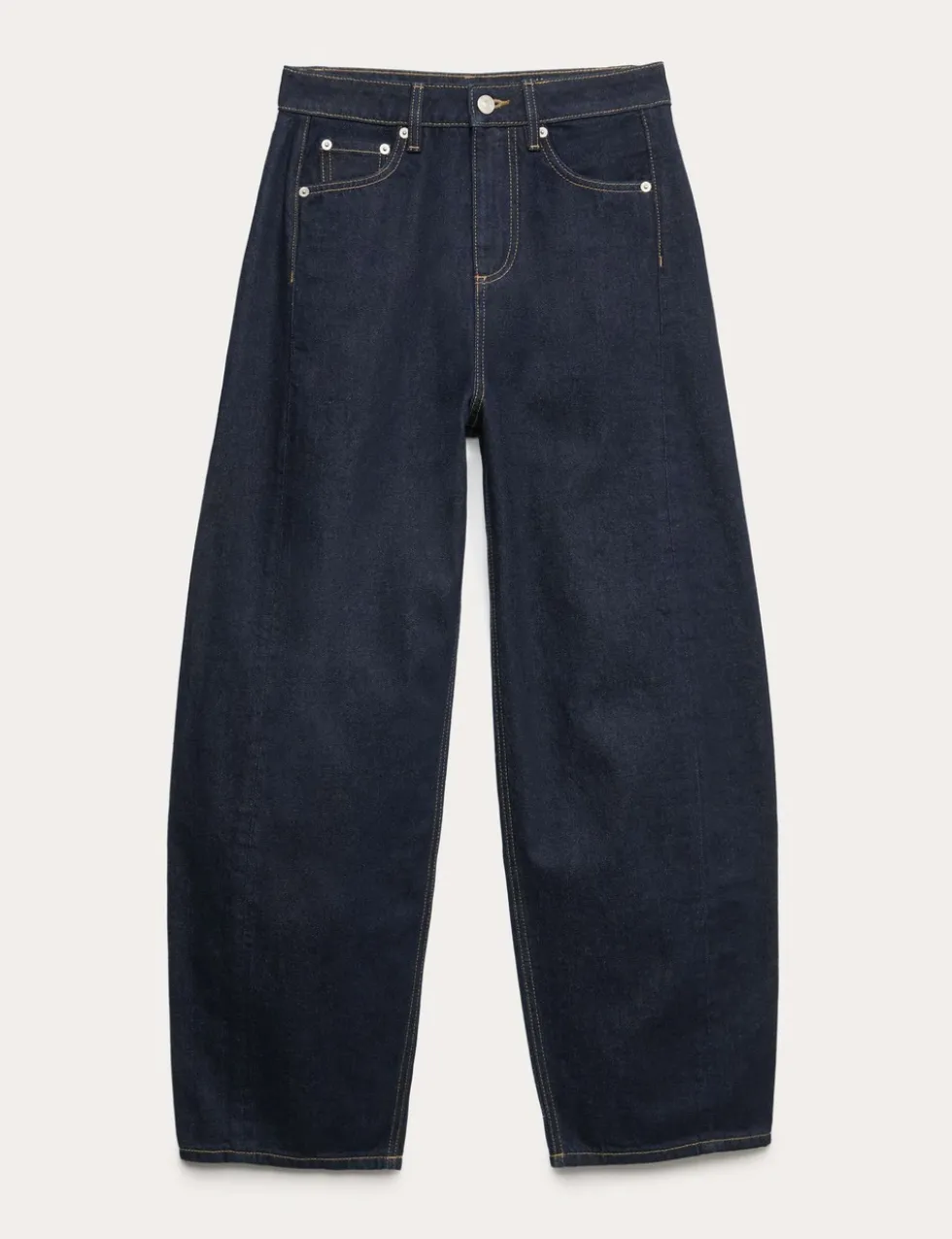 Mid Rise Barrel Jeans