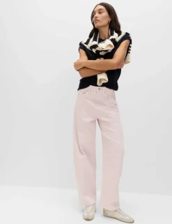 Mid Rise Barrel Jeans