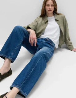 Mid Rise Barrel Jeans