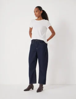 Mid Rise Barrel Jeans