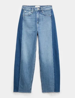 Mid Rise Barrel Jeans