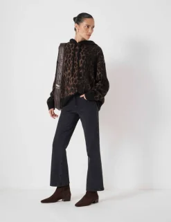 Mid Rise Bootcut Cropped Jeans