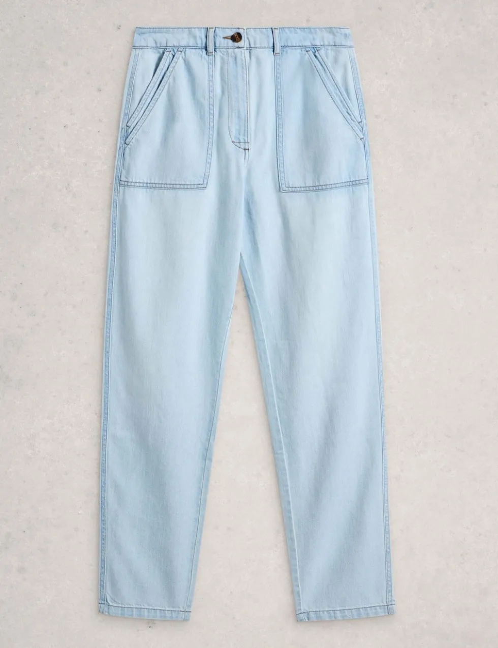 Mid Rise Carrot Leg Jeans