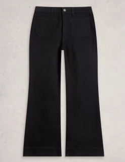 Mid Rise Flared Wide Leg Jeans