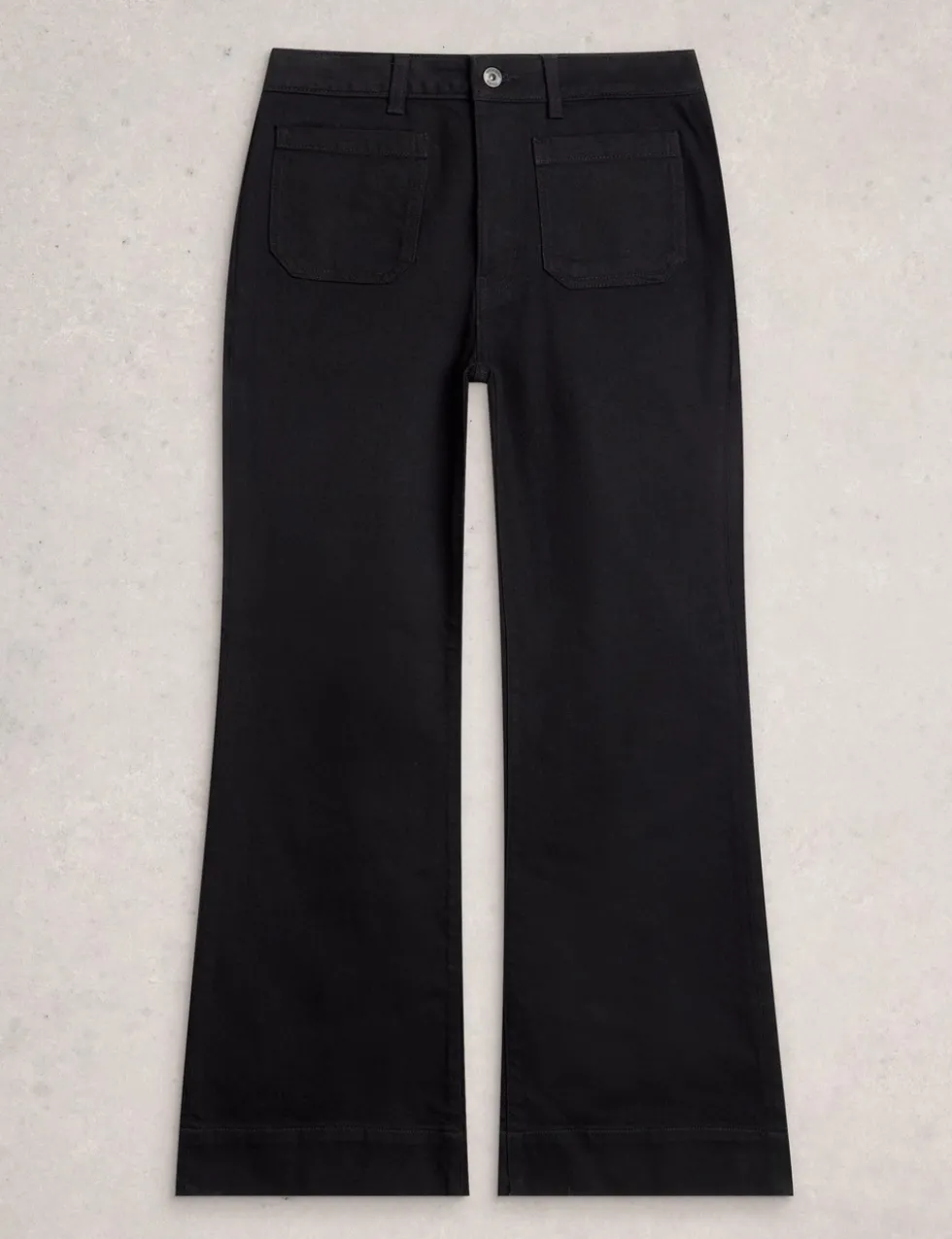 Mid Rise Flared Wide Leg Jeans