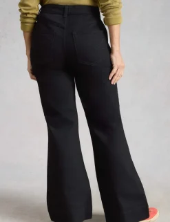 Mid Rise Flared Wide Leg Jeans