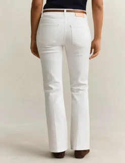 Mid Rise Slim Flare Jeans
