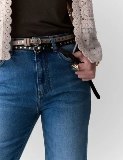 Mid Rise Straight Leg Ankle Grazer Jeans