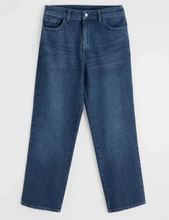 Mid Rise Straight Leg Ankle Grazer Jeans