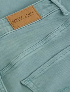 Mid Rise Straight Leg Cropped Jeans