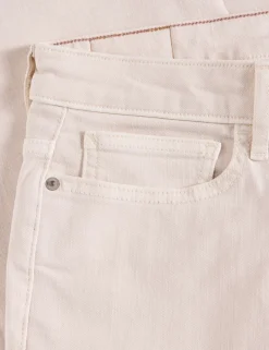 Mid Rise Straight Leg Cropped Jeans
