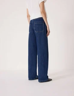 Mid Rise Straight Leg Jeans
