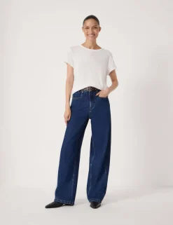 Mid Rise Straight Leg Jeans